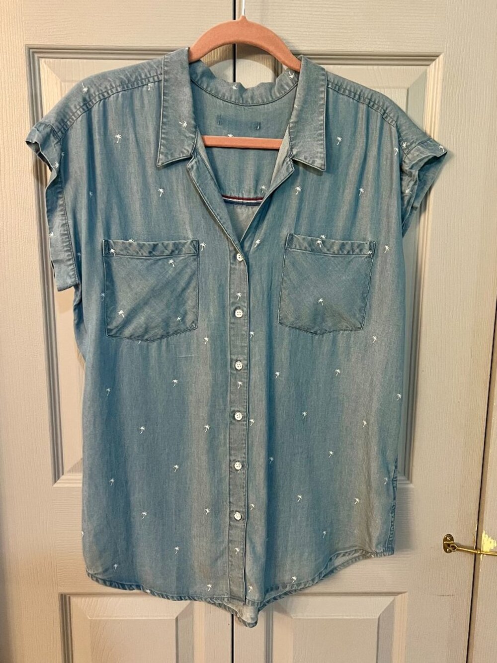 Jachs Girlfriend Palm Trees Tencel Blouse